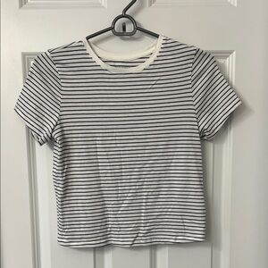 Old Navy Striped Short Sleeve Cropped T-Shirt